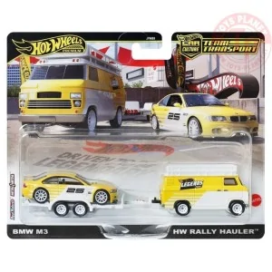 1/64 Team Transport BMW M3 + Rally Hauler Legends HOT WHEELS JFM93 HOT WHEELS