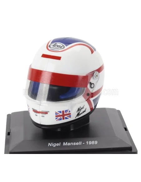 1/5 F1 CASCO HELMET NIGEL MANSELL 640 F1-89 TEAM FERRARI SEASON 1989 H7 CASCHI PILOTI 1/5