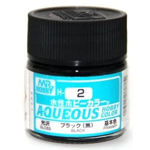 Colore Nero Base Acqua Acrilico Lucido MH2 FIGURINI E ACCESSORI