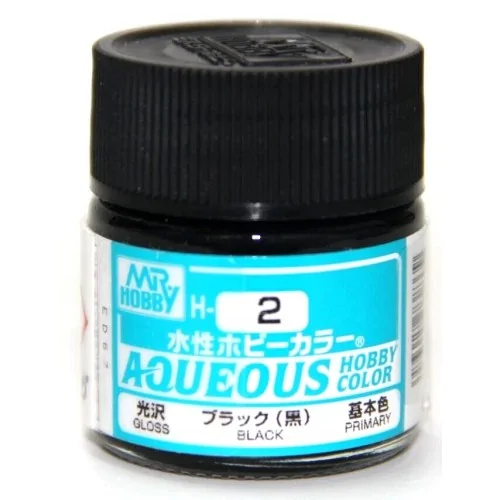 Colore Nero Base Acqua Acrilico Lucido MH2 FIGURINI E ACCESSORI