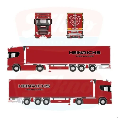 1/50 Heinrichs Scania NGS Highline 4x2 con semirimorchio frigo TEKNO 89972 TEKNO
