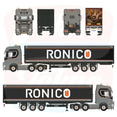 1/50 Ronico Scania NGS 6x2 con semirimorchio centinato TEKNO 89864 TEKNO