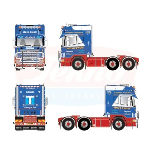 1:50 Steve Swain Scania 4 serie Topline 6x2 TEKNO 90836 TEKNO