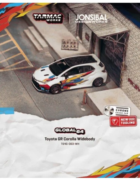 1:64 TOYOTA COROLLA GR WIDEBODY WHITE 2025 TARMAC T64G-063-WH TARMAC WORKS