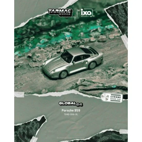 1/64 PORSCHE 959 SILVER 1989 TARMAC T64G-068-SL TARMAC WORKS