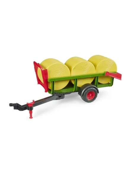 Rimorchio con 3 balle tonde BRUDER 02204 BRUDER