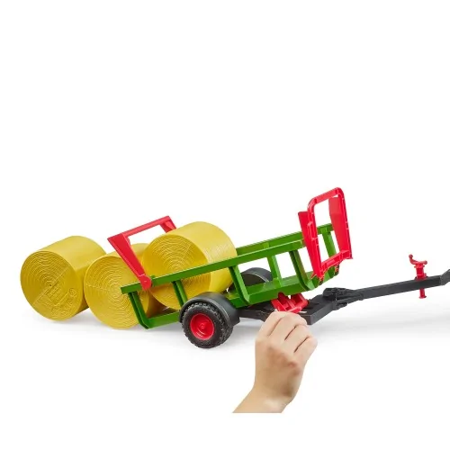 Rimorchio con 3 balle tonde BRUDER 02204 BRUDER