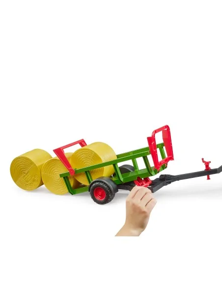 Rimorchio con 3 balle tonde BRUDER 02204 BRUDER