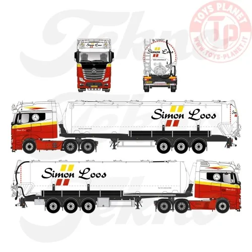 Mercedes Actros with zamac silo trailer Simon Loos TEKNO 86880 TEKNO