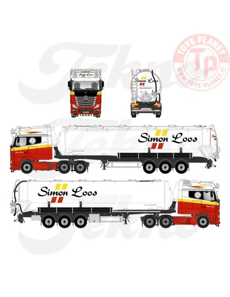 Mercedes Actros with zamac silo trailer Simon Loos TEKNO 86880 TEKNO Mercedes Actros with zamac silo trailer Simon Loos TEKNO 86880 TEKNO