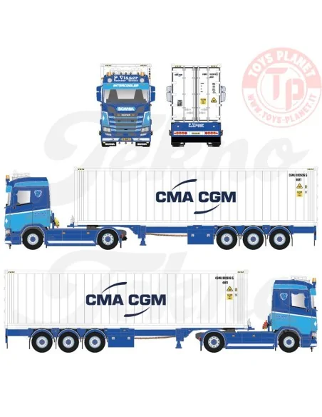 Scania Next Gen S540 with 40ft reefer container P. Visser TEKNO 88908 TEKNO