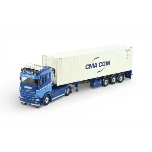 Scania Next Gen S540 with 40ft reefer container P. Visser TEKNO 88908 TEKNO