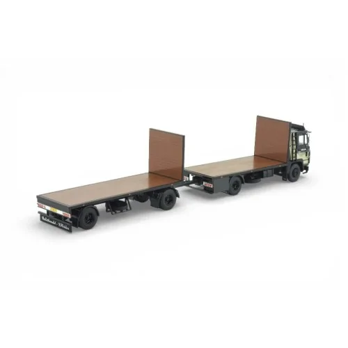 Scania 111 4x2 Rigid Truck with Flatbed Trailer Plokker Pallets 1:50 TEKNO 89223 TEKNO