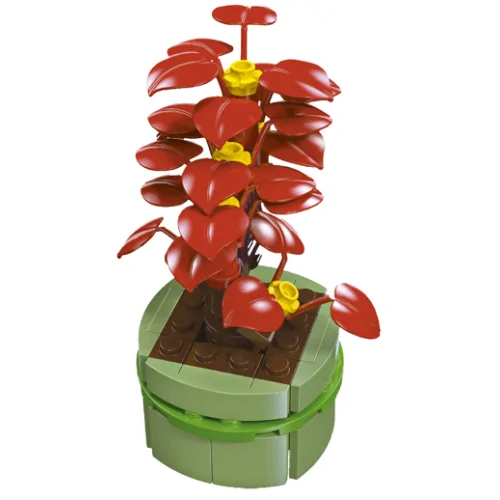 Piantina con vaso rossa 60pz CUB30 CUBIX