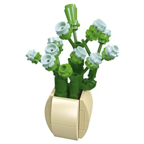 Piantina con vaso verde e azzurra 60pz CUB31 CUBIX