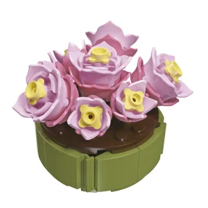 Piantina con vaso rosa 62pz CUB32 CUBIX