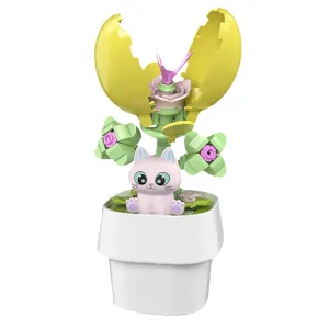 Pianta con gatto rosa 79pz CUB35 CUBIX