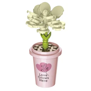 Vasetto con fiori bianco CUB43 CUBIX