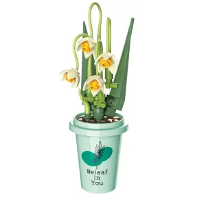 Vasetto con pianta giallo verde 34pz CUB46 CUBIX