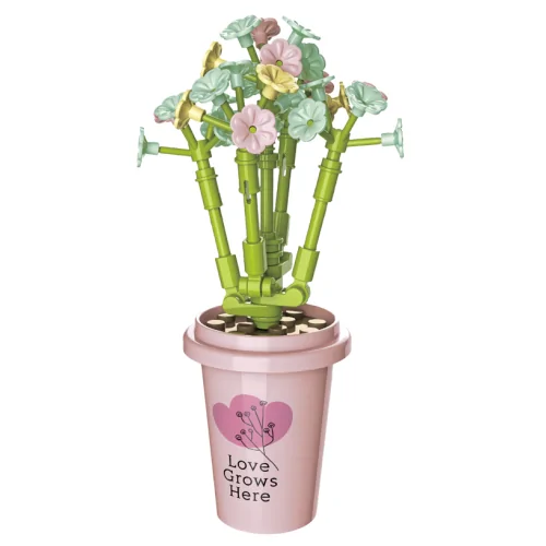 Vasetto con fiori multicolor 57pz CUB51 CUBIX