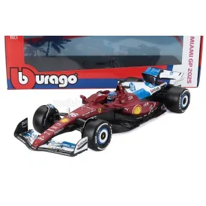 1/18 FERRARI F1 SF-25 TEAM SCUDERIA FERRARI N 16 MIAMI GP 2025 CHARLES LECLERC BU18-16816-H-MIAMI BURAGO