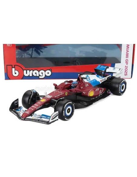 1/18 FERRARI F1 SF-25 TEAM SCUDERIA FERRARI N 16 MIAMI GP 2025 CHARLES LECLERC BU18-16816-H-MIAMI BURAGO