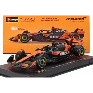 1/43 McLAREN F1 MCL39 TEAM MCLAREN N 81 SEASON GP 2025 OSCAR PIASTRI CON PILOTA E VETRINA BU18-38249-P BURAGO