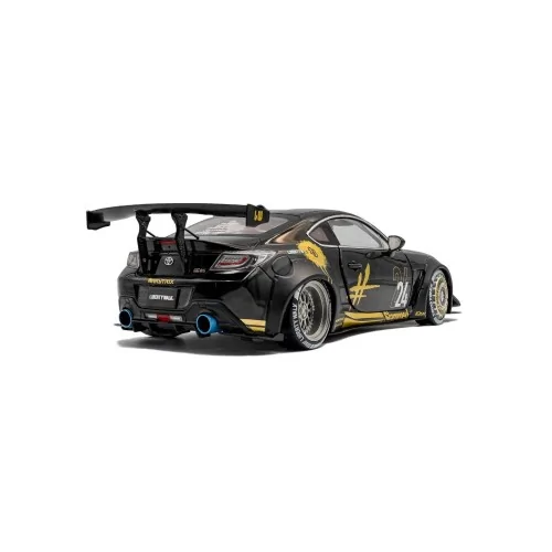 1/18 TOYOTA GR86 LIBERTY WALK BODY KIT 2024 BLACK & GOLD S1813603 SOLIDO