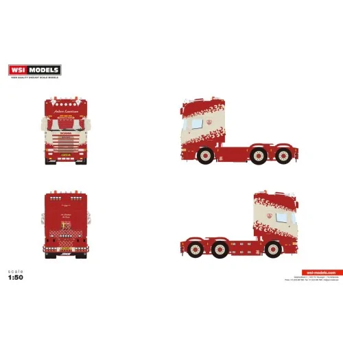 1/50 Anders Lauritzen SCANIA 4 SERIES TOPLINE 6X2 TAG AXLE WSI 01-5184 WSI MODELS