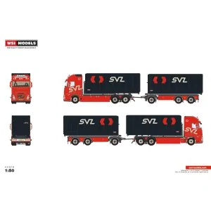 1/50 SVZ VOLVO FH AERO GLOBETROTTER XL 6X2 TAG AXLE RIGED TRUCK DRAWBAR WITH HOOKLIFT SYSTEM - 6 AXLE WSI 01-5288 WSI MODELS
