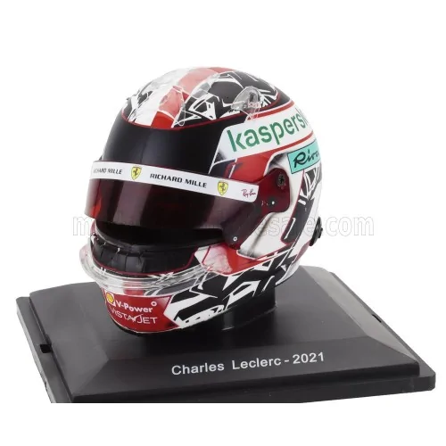 1/5 F1 CASCO CHARLES LECLERC SF21 TEAM SCUDERIA FERRARI MISSION WINNOW SEASON 2021 E141 CASCHI PILOTI 1/5