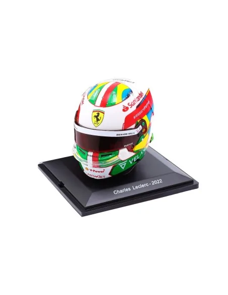 1/5 F1 CASCO HELMET CHARLES LECLERC TEAM SCUDERIA FERRARI F1-75 BRAZILIAN GP 2022 E144 CASCHI PILOTI 1/5