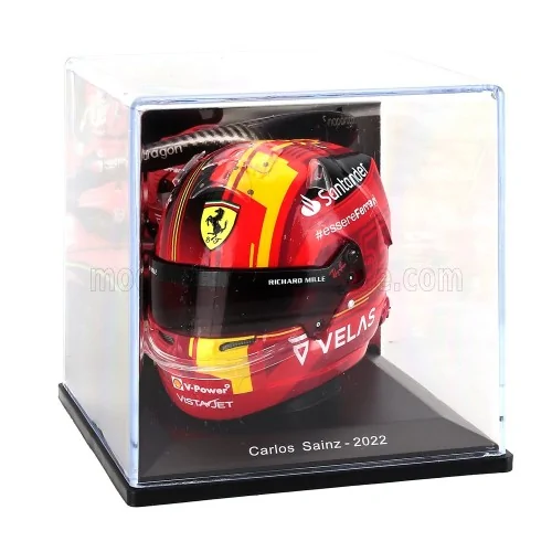 1/5 F1 CASCO HELMET CARLOS SAINZ TEAM SCUDERIA FERRARI SF-25 4th SPAIN GP 2022 E147 CASCHI PILOTI 1/5