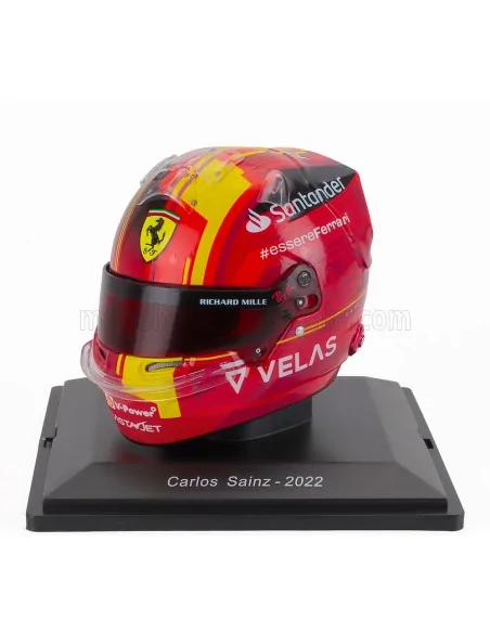 1/5 F1 CASCO HELMET CARLOS SAINZ TEAM SCUDERIA FERRARI SF-25 4th SPAIN GP 2022 E147 CASCHI PILOTI 1/5