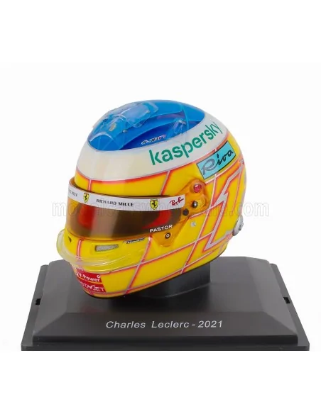 1/5 F1 CASCO CHARLES LECLERC TEAM SCUDERIA FERRARI MISSION WINNOW SF21 FRENCH GP 2021 E148 CASCHI PILOTI 1/5