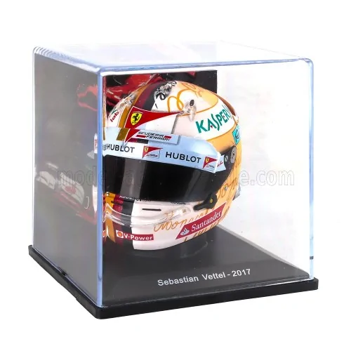 1/5 F1 CASCO SEBASTIAN VETTEL TEAM SCUDERIA FERRARI SF70H WINNER MONACO GP 2017 E150 CASCHI PILOTI 1/5
