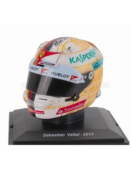 1/5 F1 CASCO SEBASTIAN VETTEL TEAM SCUDERIA FERRARI SF70H WINNER MONACO GP 2017 E150 CASCHI PILOTI 1/5