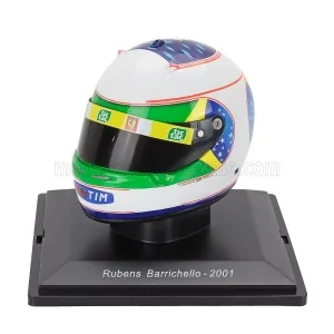 1/5 F1 CASCO RUBENS BARRICHELLO TEAM FERRARI F2001 SEASON 2001 E151 CASCHI PILOTI 1/5
