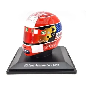 1/5 F1 CASCO MICHAEL SCHUMACHER WORLD CHAMPION TEAM FERRARI F2001 USA STATI UNITI GP 2001 E153 CASCHI PILOTI 1/5
