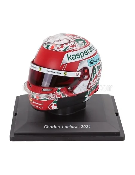 1/5 F1 CASCO CHARLES LECLERC TEAM SCUDERIA FERRARI MISSION WINNOW SF21 EMILIA ROMAGNA ITALY GP 2021 E156 CASCHI PILOTI 1/5