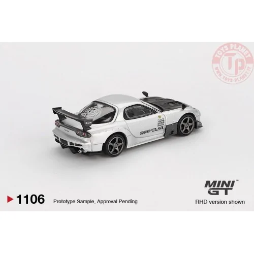 1:64 MAZDA RX7 (FD3S) RE-AMAMIYA SILVER METALLIC 2004 MGT01106-L Mini Gt