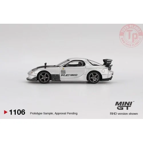 1:64 MAZDA RX7 (FD3S) RE-AMAMIYA SILVER METALLIC 2004 MGT01106-L Mini Gt
