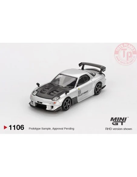 1:64 MAZDA RX7 (FD3S) RE-AMAMIYA SILVER METALLIC 2004 MGT01106-L Mini Gt