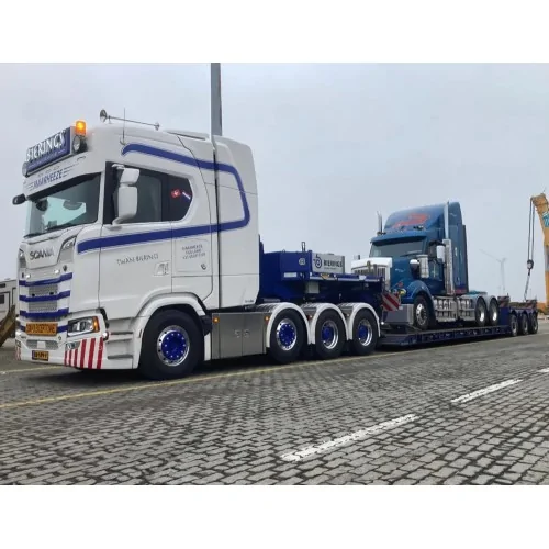 1/50 Twan Bierings Scania NGS Highline 8x4 con pianale ribassato Broshuis a 3 assi TEKNO 91064 TEKNO