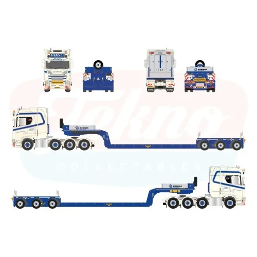 1/50 Twan Bierings Scania NGS Highline 8x4 con pianale ribassato Broshuis a 3 assi TEKNO 91064 TEKNO