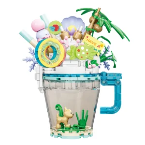 Bicchiere azzurro con frutta 219pz CUB68 CUBIX