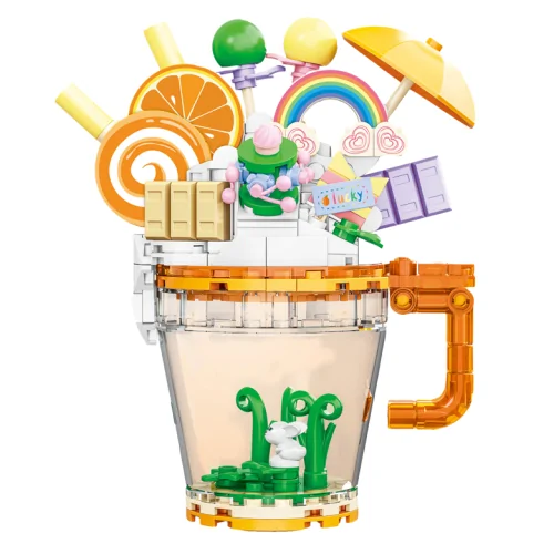 Bicchiere arancio con frutta 226pz CUB71 CUBIX