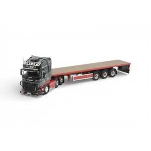 1/50 Holridge Scania R-series Topline 6x2 con rimorchio a pianale 3 assi TEKNO 89577 TEKNO