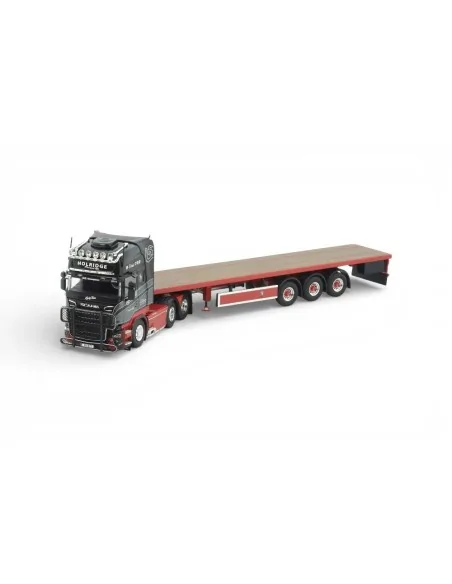 1/50 Holridge Scania R-series Topline 6x2 con rimorchio a pianale 3 assi TEKNO 89577 TEKNO