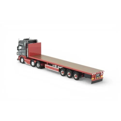 1/50 Holridge Scania R-series Topline 6x2 con rimorchio a pianale 3 assi TEKNO 89577 TEKNO